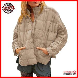 Women's Baggy Lightweight Zip Puffer Jacket Warm Winter Down Coat